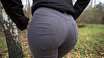 Hot Mom With Phat Ass Showing Off Her Visible Panty Line Outdoor